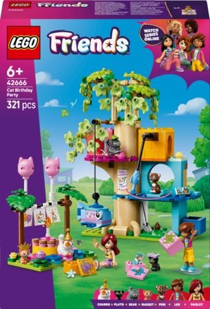 42666 LEGO® Friends Kaķu dzimšanas dienas ballīte un mājiņa kokā 