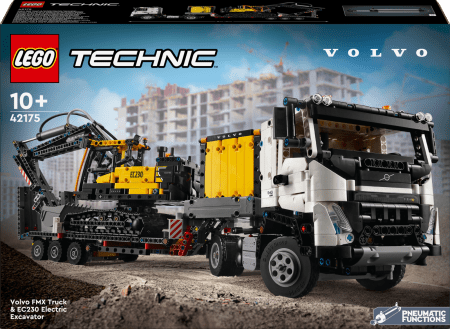 42175 LEGO® Technic Kravas auto Volvo FMX un elektriskais ekskavators EC230 