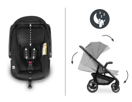 HAUCK universāls ratiņi SHOP N CARE TRIO SET, Grey, 149263 