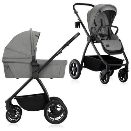 LIONELO universāls ratiņi MERIL 2in1, Grey stone 