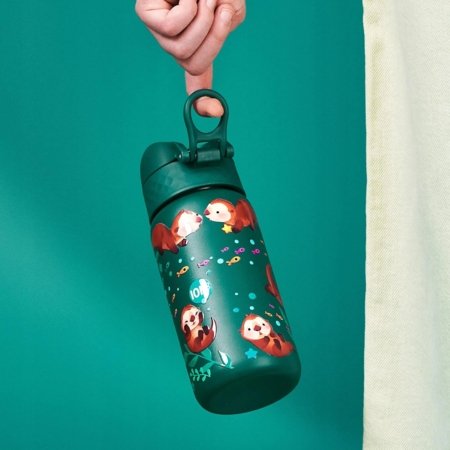 ION8 nerūsējošā tērauda ūdens pudele, Otters, 400 ml., I8SS400PAOTTER 