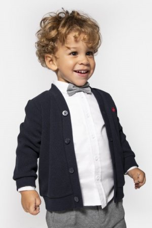 COCCODRILLO krekls ar garām piedurknēm ELEGANT BABY BOY, balts, ZC3136102EBB-001-098, 98cm 