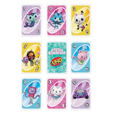 MATTEL GAMES UNO Junior kāršu spēle Gabby’s Dollhouse, JLH17 