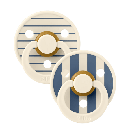 BIBS knupis STUDIO COLLECTION, 6-18 m., 2 gab., Pin ivory/Steel blue 