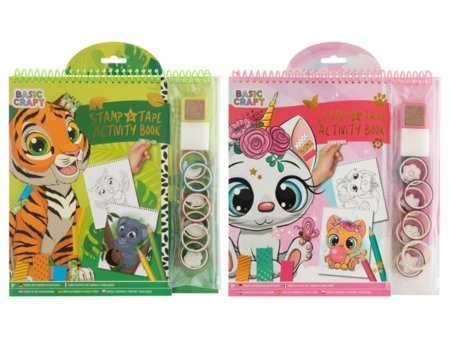 MOXY radošais komplekts "Stamp and Tape Activity Book", sortiments, 100099 