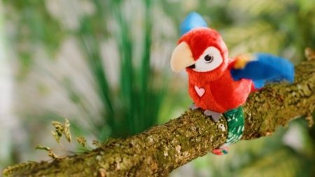 HAPPY YAPPERS interaktīva plīša rotaļlieta Sarkanā Ara, 9464 