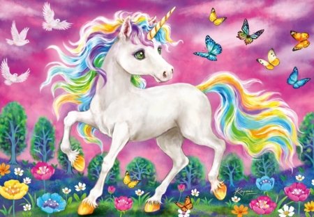 RAVENSBURGER PUZZLE puzle Vienradzis un Pegass, 2x24 gab., 05677 4 