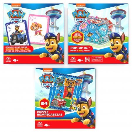 SPINMASTER GAMES spēļu komplekts Paw Patrol, 3 spēles, 6066829 6066829