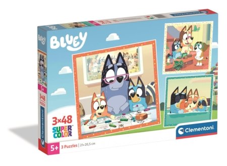 CLEMENTONI puzle Bluey, 3x48 gab., 25003 