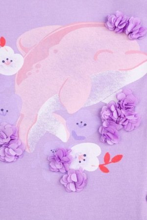 COCCODRILLO krekls ar īsām piedurknēm HAPPY RETRO GIRL NEWBORN, violeta, WC5143203HGN-016-086, 86 cm 