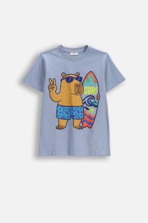 COCCODRILLO t-krekls ar īsam piedurknēm, zili, WC6143207VBB-014-146, 146 izmērs 