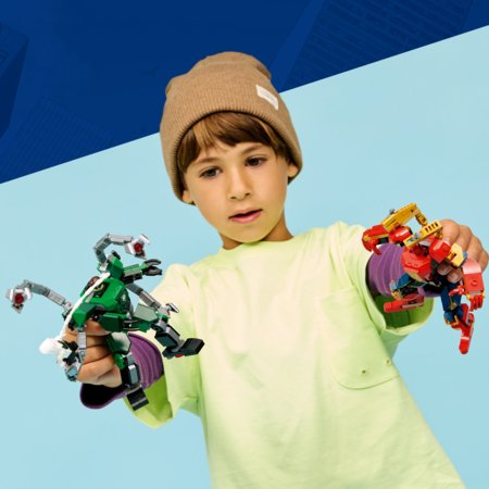 76338 LEGO® ǀ Marvel Robotu cīņa: Zirnekļcilvēks pret Doktoru Astoņkāji 