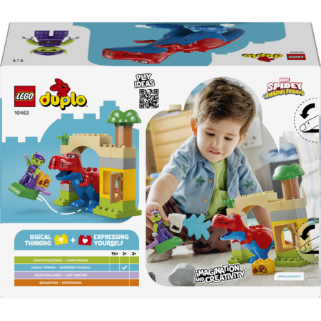 10463 LEGO® DUPLO® │Marvel Dinozaurs Spidey-Rex pret Zaļo Goblinu 