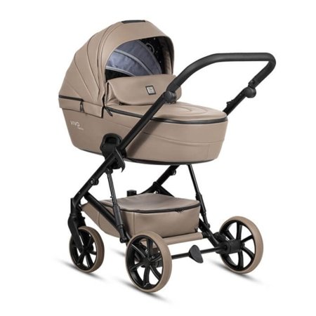 TUTIS universāli ratiņi VIVA 6+ LEATHER 2/1, Cappuccino, 1612149 