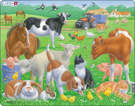 LARSEN puzle Pets and Farm Animals, maxi, 35 gab., FH35 
