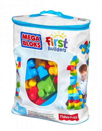 MEGA BLOKS FIRST BUILDERS klucīši iepakojumā First Builders 60 gab, DCH55 DCH55