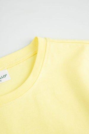 COCCODRILLO t-krekls ar īsam piedurknēm, dzelteni, WC6143201FGK-004-122 