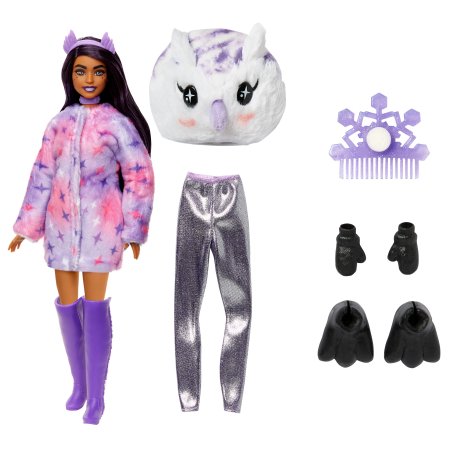 BARBIE Cutie Reveal ziemas dzirsteļu sērija Pūce, HJL62 HJL62