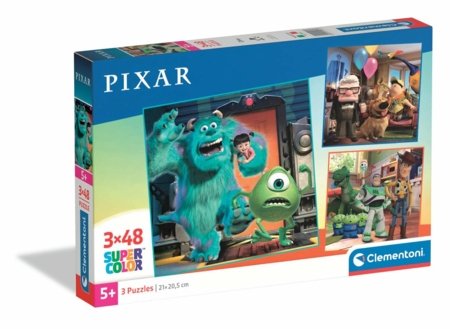 CLEMENTONI puzle Square Disney Pixar, 3x48 gab., 25065 
