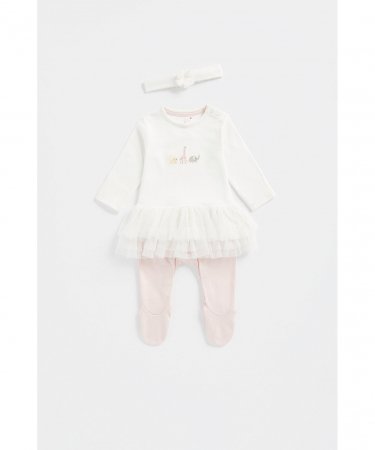 MOTHERCARE zīdaiņu kombinezons + galvas saite, EB405 621558