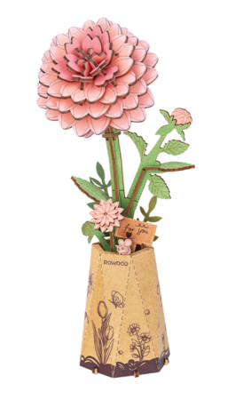 ROWOOD koka konstruktors Rozā dālija, TW131 