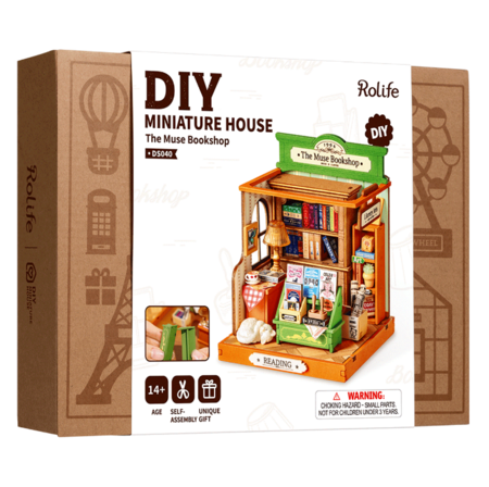 ROLIFE koka konstruktors Grāmatu veikals Mūza, DS040 