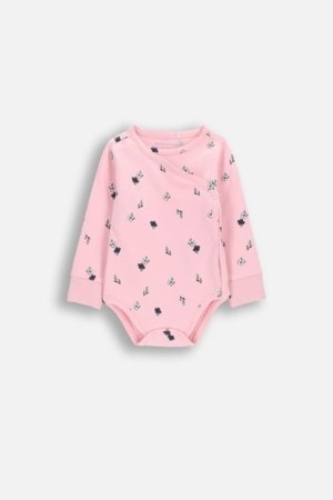 COCCODRILLO bodijs ar garām piedurknēm un pogām, rozā, izmērs 