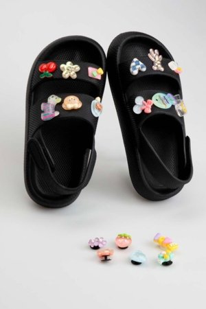 COCCODRILLO sandales, melni, WC6208102SHG-021-036, 36/37 izmērs 