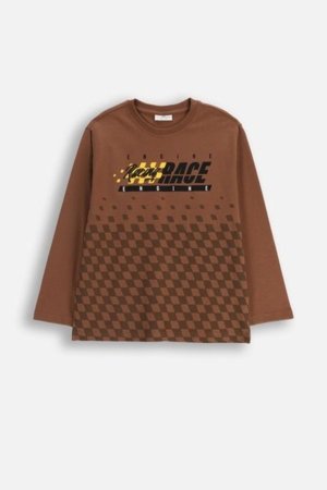 COCCODRILLO t-krekls CITY RACING BOY JUNIOR, brūns, cm 