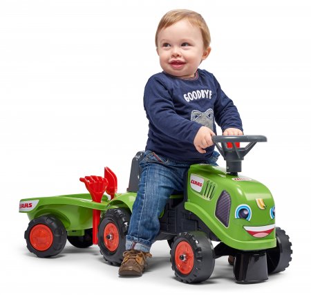 FALK Baby Claas skrejmašīna - traktors ar piekabi, grābekli un lāpstu, 212C 212C