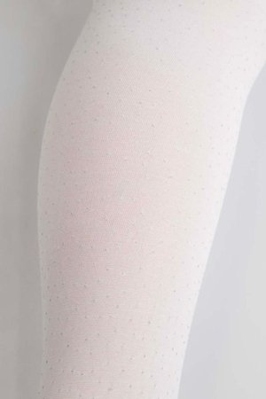 COCCODRILLO zeķubikses TIGHT MICROFIBRE COLORFUL, balts, cm 