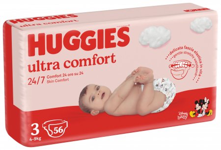 HUGGIES autiņbiksītes ULTRA COMFORT 3, 56 gab., 2573741 2573741