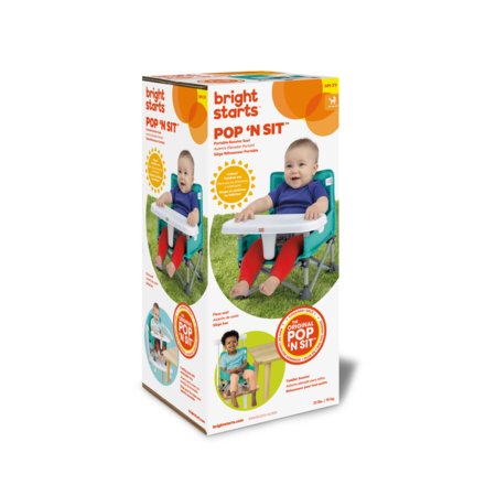 BRIGHT STARTS barošanas krēsls - būsteris POP 'N SIT, TEAL, 17200 