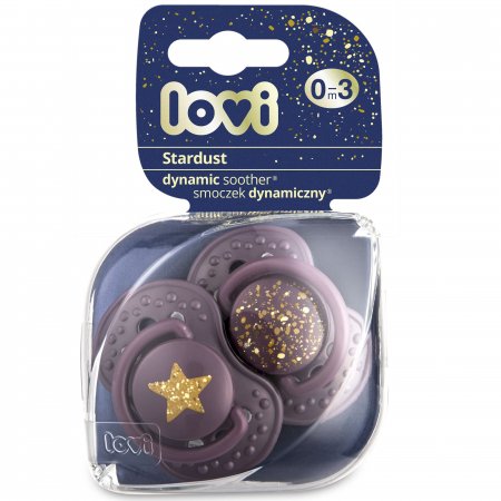 LOVI dinamiskais knupītis māneklis 0-3 m, 2 gab, Stardust violet, 22/892_violet 22/892_violet