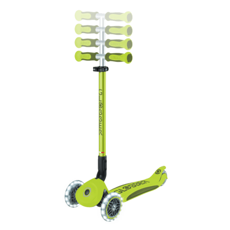 GLOBBER skrejritenis Go Up Deluxe Lights, laima zaļš, 748-606 