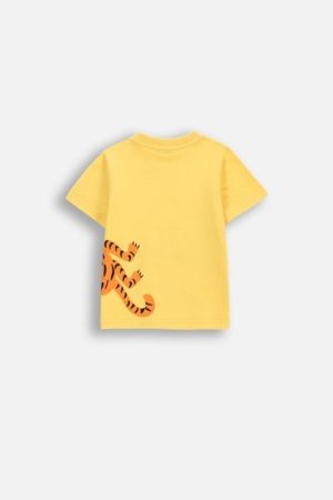 COCCODRILLO krekls ar īsām piedurknēm TROPICAL STORY BOY NEWBORN, dzeltens, WC5143202TBN-004-086, 86 cm 