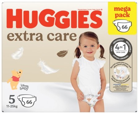 HUGGIES autiņbiksītes EXTRA CARE, Box, 5 izmērs, 11-25 kg., 33x2 gab., 2562451 