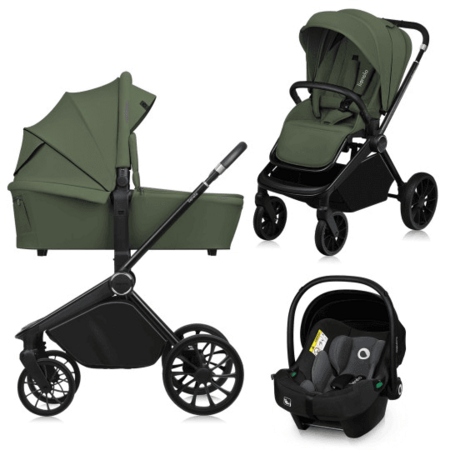 LIONELO universāls ratiņi MIKA PLUS 3in1, Green olive, LO-MIKA PLUS 3IN1 
