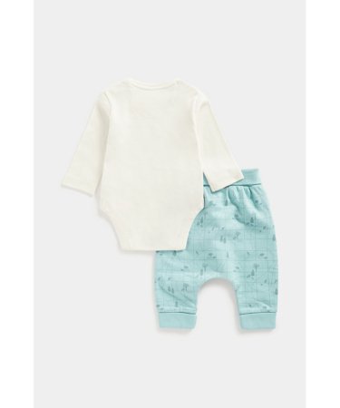 MOTHERCARE bodijs ar garām piedurknēm, bikses zīdaiņiem, FB495 