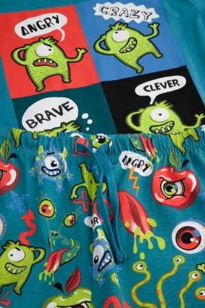 COCCODRILLO pidžama, zaļa, WC6448212PJS-022-104, 104/110 izmērs 