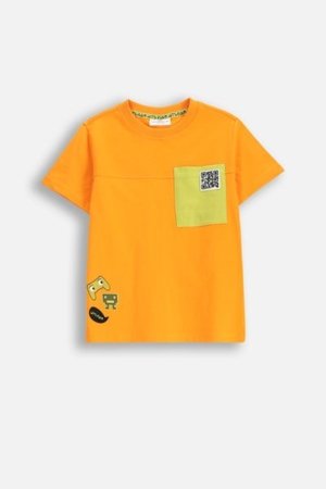COCCODRILLO krekls ar īsām piedurknēm GAMER BOY KIDS, apelsīns, WC5143203GBK-006-122, 122 cm 
