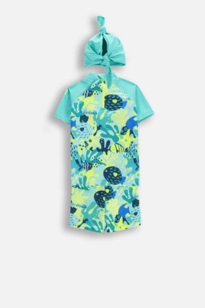 LEMON peldkostīms un cepure, zaļa, WL6376801SWB-022-092, 92 izmērs 