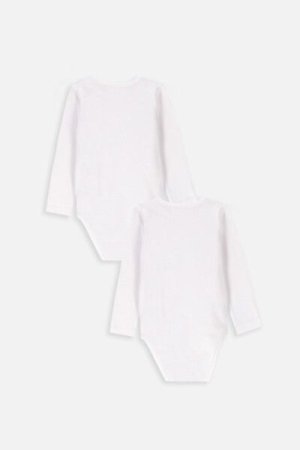 COCCODRILLO apģērbi ar garām piedurknēm 2 gab, BASIC UNDERWEAR, balta, XCX413601BAU-001-074, 74 cm 