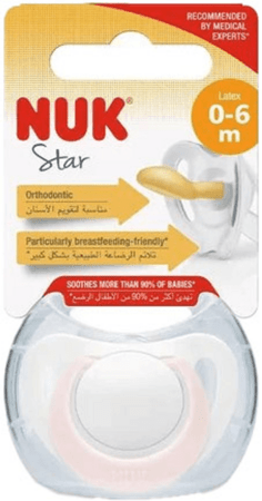 NUK māneklītis STAR, 0-6 m., 1 gab., SU65 