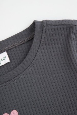 COCCODRILLO t-krekls ar garām piedurknēm, pelēki, cm 