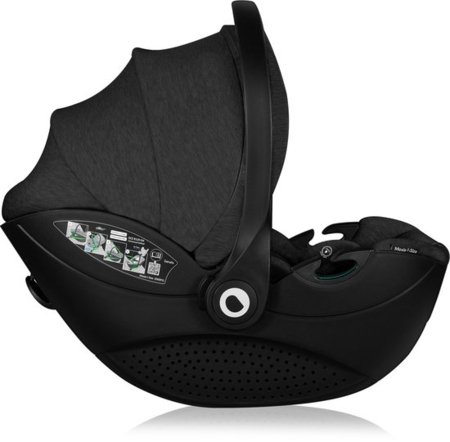 LIONELO autokrēsls ar ISOFIX pamatni MOXIE I-SIZE, Black carbon, 40-87 cm. 