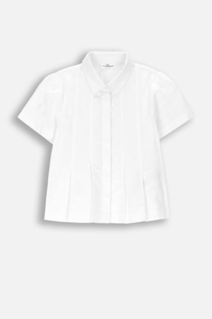 COCCODRILLO blūze ar īsam piedurknēm, balta, WC6140201EJG-001-146, 146 izmērs 