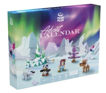 PLUS PLUS adventes kalendārs SANTA'S NORTHERN LIGHTS ADVENTURE, 4337 