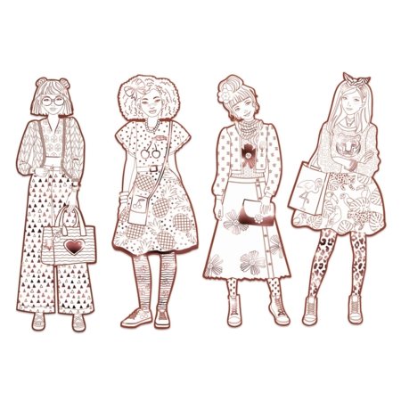 DJECO krāsošanas komplekts Les demoiselles – Nina & friends, DJ09548 