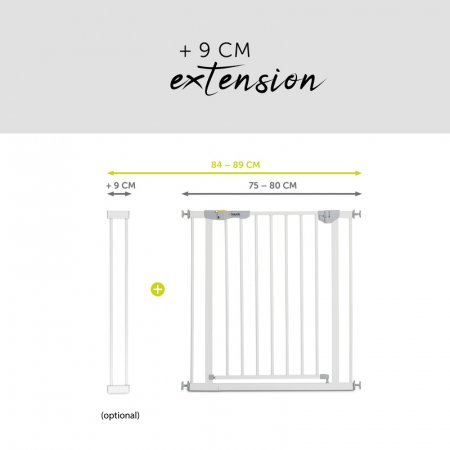 HAUCK drošības vārti priekš kāpnēm AUTOCLOSE 'n STOP 2, 75-80 cm, white, 59734 59734